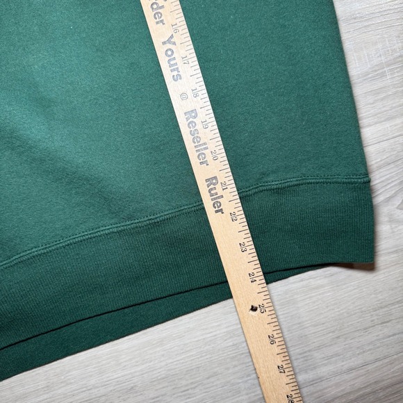 Vintage 90s Jerzees Christmas Sweatshirt Tree Applique Holiday Green Mens Medium - Picture 7 of 7